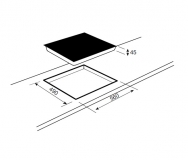 HK 604 7T Ceran-Kochfeld Edelstahl